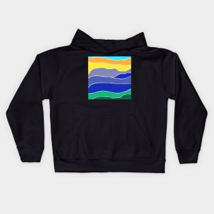 Abstract Landscape Stripes Kids Hoodie